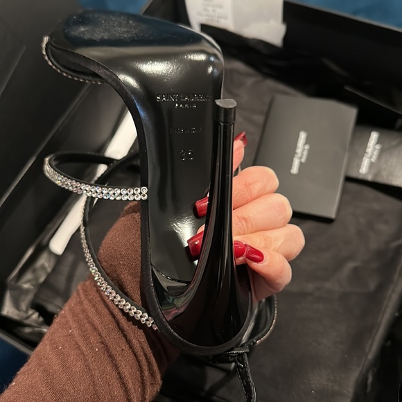 Saint Laurent Satin Crystal heels Brand New! - Picture 4 of 4